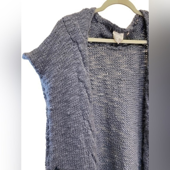 COPY - BILLY REID Gray Wool knitted Tunic Cardigan Sweater - Picture 4 of 9